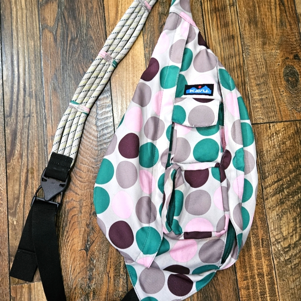 KAVU Women's Polka Dot Full Size Sling Bag - Pink, Green, Brown, Gray...